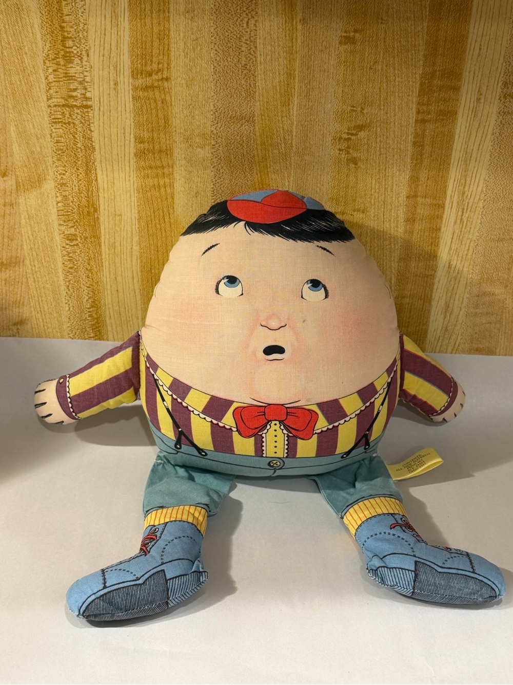 Vintage Humpty Dumpty Stuffed Plush 1983 Toy Storybook Cloth Doll